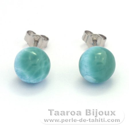 Silber Ohrringe und 2 Larimar - 2 gr