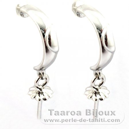 Ohrringe fr Perlen von 8 bis 11 mm - Silber