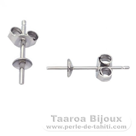 Ohrringe fr Perlen von 6 bis 12 mm - Silber