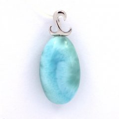 Sterling Silber Anhnger und 1 Larimar - 21 x 12.9 x 8 mm - 3.6 gr