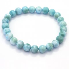 Armband aus 25 Larimar-Perlen - 15 cm - 13 gr