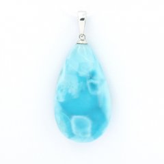 Sterling Silber Anhnger und 1 Larimar - 28 x 16 x 8 mm - 6.1 gr