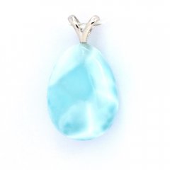 Sterling Silber Anhnger und 1 Larimar - 20 x 15 x 8 mm - 4.2 gr