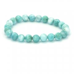 Armband aus 23 Larimar-Perlen - 15.5 cm - 15.4 gr