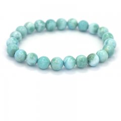 Armband aus 23 Larimar-Perlen - 15 cm - 15 gr