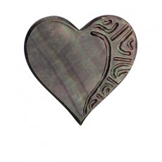 Herzform aus TahitiPerlmutt - 26 x 26 mm