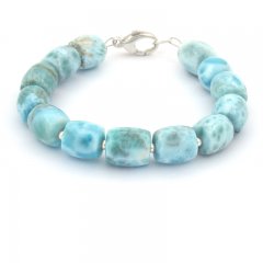 Armband aus 13 Larimar - 17.5 cm - 20.3 gr