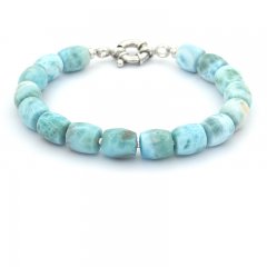 Armband aus 16 Larimar - 20 cm - 23 gr