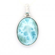 Sterling Silber Anhnger und 1 Larimar - 20 x 15 x 7 mm - 3.52 gr