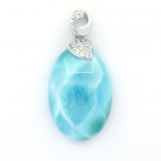 Sterling Silber Anhnger und 1 Larimar - 28 x 19.5 x 8.8 mm - 7.8 gr