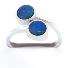 925er Sterling Silber Ring und 2 Australischer Opal