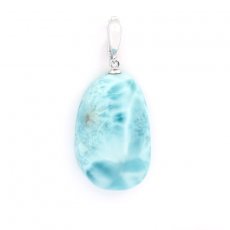 Sterling Silber Anhnger und 1 Larimar - 31 x 19.5 x 8.5 mm - 9.1 gr