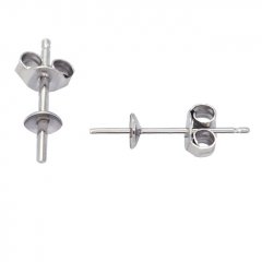Ohrringe fr Perlen von 6 bis 12 mm - Silber