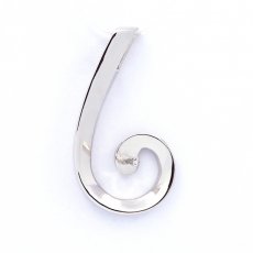 Rhodiniertem 925er Sterling Silber Anhnger fr 1 Perle von 8 bis 11 mm